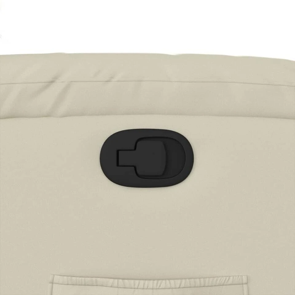 VidaXL - Fauteuil - Crème - Kunstleer 9 VidaXL - Fauteuil - Crème - Kunstleer - Afbeelding 9