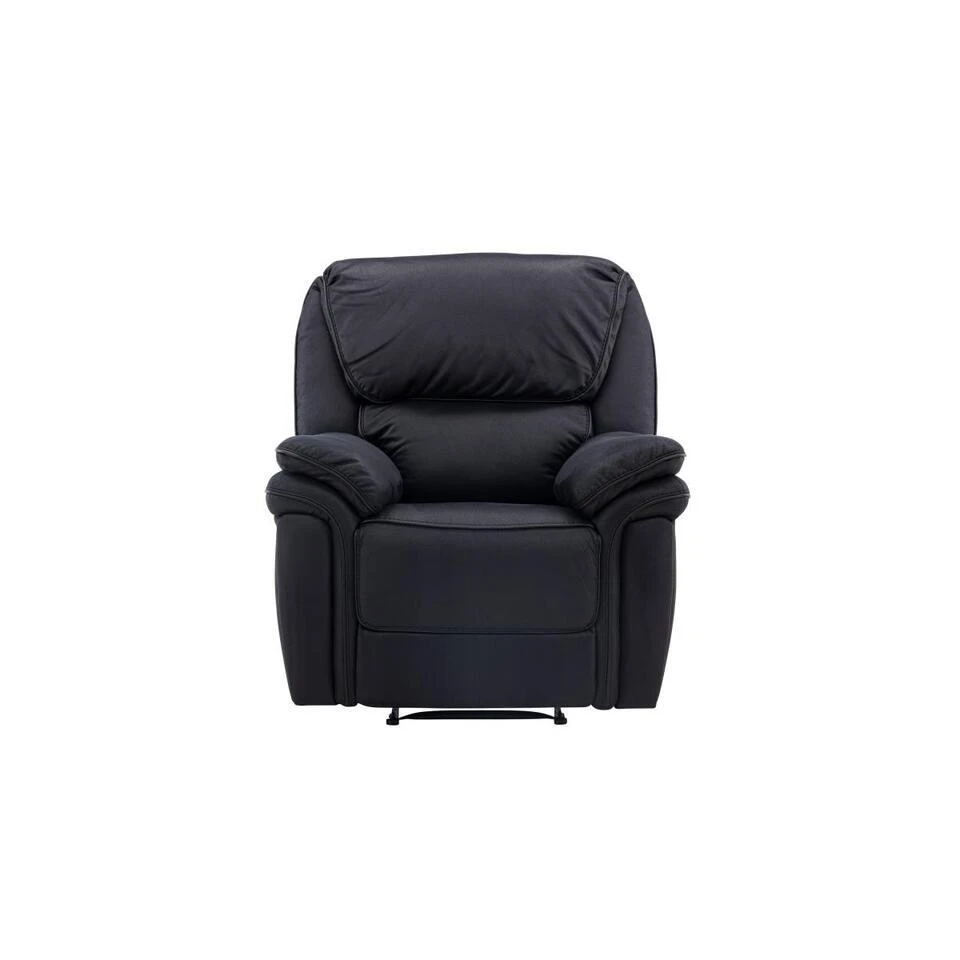 Svea - Kazo Verstelbare Fauteuil - Lederlook - Zwart 4 Svea - Kazo Verstelbare Fauteuil - Lederlook - Zwart - Afbeelding 4