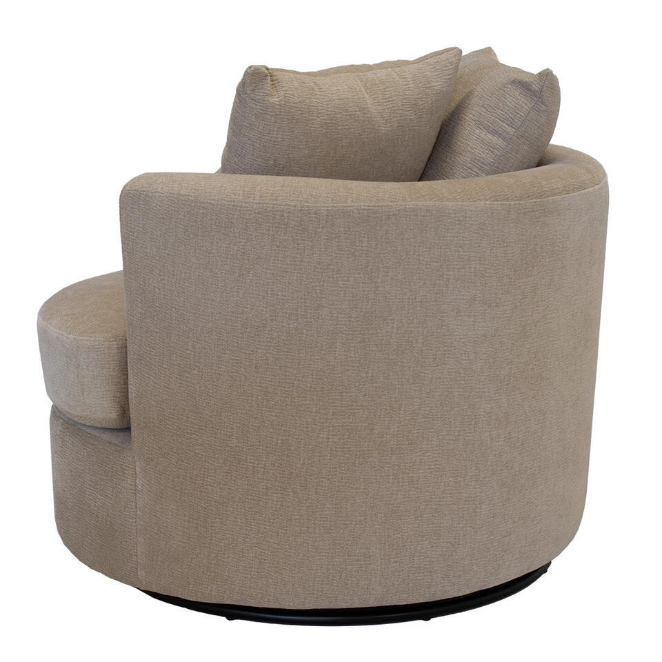 Fauteuil Taupe Stof - Zithoogte 45cm - Thony Luxe 6 Fauteuil Taupe Stof - Zithoogte 45cm - Thony Luxe - Afbeelding 6