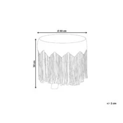 NAWABAD - Poef - Beige - 40 X 40 X 50 Cm - Katoen -Leenbakker Winkel 04f4d5c0858e4fe784adf74a6ca8bbcd