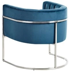 LARVIK - Fauteuil - Blauw - Fluweel -Leenbakker Winkel 04fed205d0ba424687ae3641d9d3a8dc