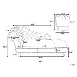 NIMES - Chaise Longue - Grijs - Linkerzijde - Fluweel -Leenbakker Winkel 0645fa7e1bb6401da6fd60e322ec5e58 3