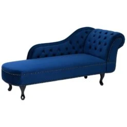 NIMES - Chaise Longue - Blauw - Rechterzijde - Fluweel -Leenbakker Winkel 06ff5f5532874941888bd0e0add18482