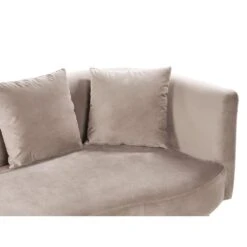 CHAUMONT - Chaise Longue - Taupe - Rechterzijde - Fluweel -Leenbakker Winkel 075db683ce154ca6acc618d4e41455cb