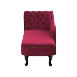 NIMES - Chaise Longue - Rood - Linkerzijde - Fluweel -Leenbakker Winkel 088201f18f6d43eba78eac0c97caa6f3