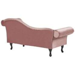 LATTES - Chaise Longue - Roze - Rechterzijde - Fluweel -Leenbakker Winkel 08cb73b0ea3c46f18d192f6b69534c06