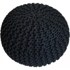 Poef - SET 2 Stuks - Ø 55 Cm X H 37 Cm - Antraciet - Grof Gebreide Look -Leenbakker Winkel 0b9ae55c8e9c42d8b3c01beaee8b09cd