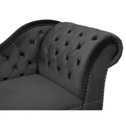 NIMES - Chaise Longue - Zwart - Rechterzijde - Fluweel -Leenbakker Winkel 0ce4211e8eeb4bcc84c65cf421ae0b65