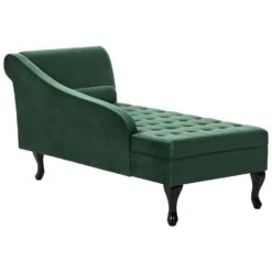 PESSAC - Chaise Longue - Donkergroen - Rechterzijde - Fluweel -Leenbakker Winkel 0ea22996e1234bf597369eb81b44871e