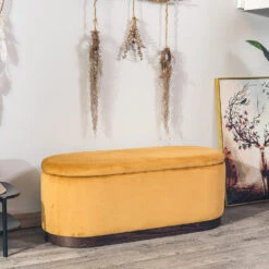 Bank Met Opbergruimte En Mosterdgeel Fluweel -Leenbakker Winkel 0f061f3455ee4350b375818513a5ce3b