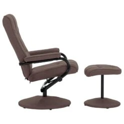 VidaXL Fauteuil Verstelbaar Met Voetenbankje Stof Bruin -Leenbakker Winkel 0fb94e77280f49f58a150ef5e4d4a6b7