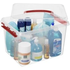 Q-line Opbergbox 22L Transparant Rood -Leenbakker Winkel 1000014062 0102