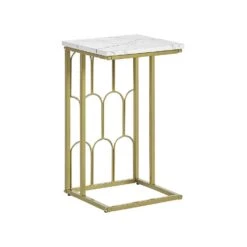 PANDALE - Bijzettafel - Wit - IJzer