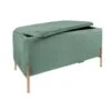Leitmotiv Bank Snog XL - Velvet Jade Groen, Goud Geverfde Poten - 90x45x45cm