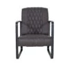 Giga Meubel Fauteuil Antraciet - PU-Leer - 62x80x82cm - Iwan