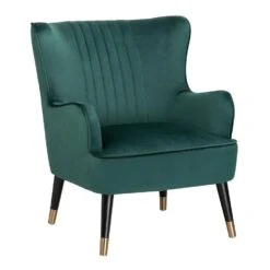 VARBERG - Fauteuil - Groen - Fluweel