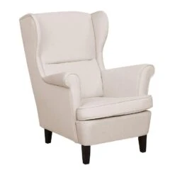 Leenbakker Winkel 33 Beliani Oorfauteuil ABSON - Beige Polyester
