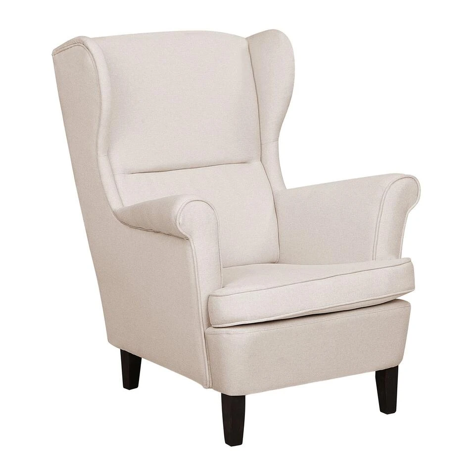 Beliani Oorfauteuil ABSON - Beige Polyester 1 Beliani Oorfauteuil ABSON - Beige Polyester