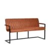 LABEL51 Eetkamerbank Denmark - Cognac - Microfiber - 155 Cm