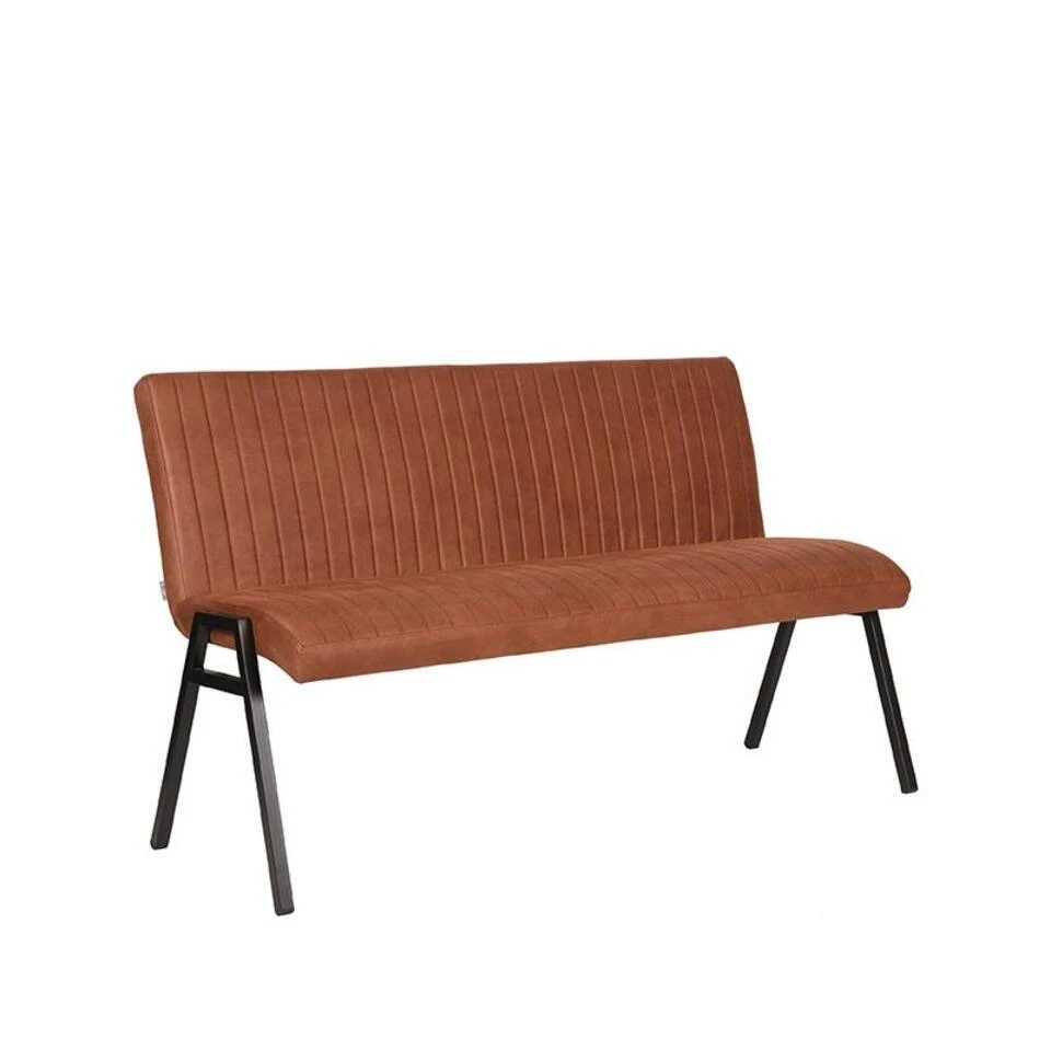 LABEL51 Eetkamerbank Matz - Cognac - Microfiber - 145 Cm 1 LABEL51 Eetkamerbank Matz - Cognac - Microfiber - 145 Cm