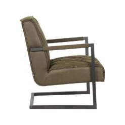 LABEL51 Fauteuil Denmark - Army Green - Microfiber -Leenbakker Winkel 1000028404 0102