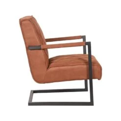 LABEL51 Fauteuil Denmark - Cognac - Microfiber -Leenbakker Winkel 1000028407 0103