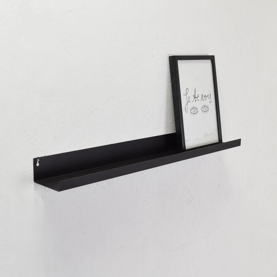 LOFT42 Picca Fotoplank - Metaal - Mat Zwart - 6x80x11 2 LOFT42 Picca Fotoplank - Metaal - Mat Zwart - 6x80x11 - Afbeelding 2