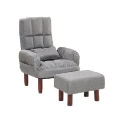 Beliani Fauteuil OLAND - Grijs Polyester