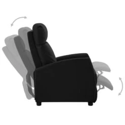 VidaXL Fauteuil Verstelbaar Kunstleer Zwart 6 VidaXL Fauteuil Verstelbaar Kunstleer Zwart -Leenbakker Winkel 1000041959 0102