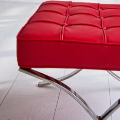 Expo Hocker Rood Premium Leer - Leder - Rood -Leenbakker Winkel 1000049291 0102