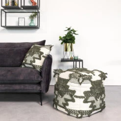 Giga Meubel Poef Kubus Groen/Grijs - 45x45x45cm - Poef Liam 6 Giga Meubel Poef Kubus Groen/Grijs - 45x45x45cm - Poef Liam -Leenbakker Winkel 1000054497 0103