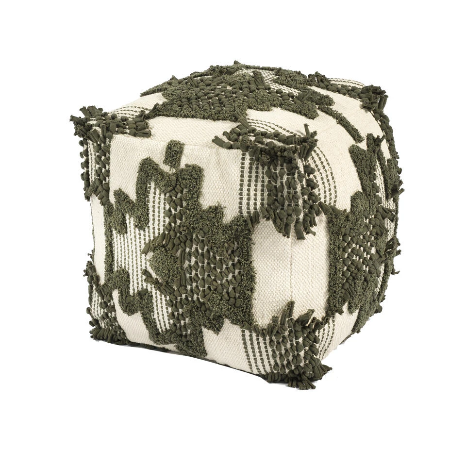 Giga Meubel Poef Kubus Groen/Grijs - 45x45x45cm - Poef Liam 1 Giga Meubel Poef Kubus Groen/Grijs - 45x45x45cm - Poef Liam