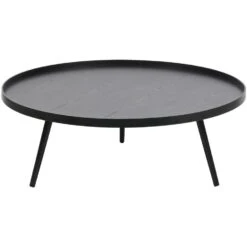 WOOOD Mesa Bijzettafel XXL - Hout - Zwart - 36x100x100
