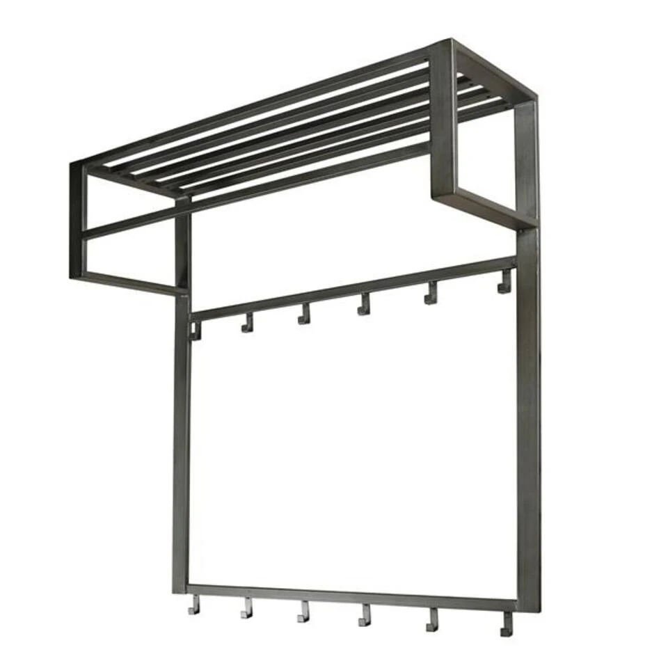 Industriële Kapstok Milano Metaal 2x6 Haken - 30x80x89 Cm - Metaal - Grijs 4 Industriële Kapstok Milano Metaal 2x6 Haken - 30x80x89 Cm - Metaal - Grijs - Afbeelding 4
