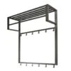 Industriële Kapstok Milano Metaal 2x6 Haken - 30x80x89 Cm - Metaal - Grijs