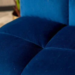 Velvet Fauteuil Maud Donkerblauw - Stof - Blauw -Leenbakker Winkel 1000058494 0103