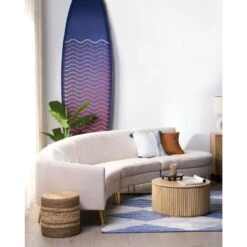 Beliani Poef BARBEL - Beige Waterhyacinth, Zeewier, Palmblad 7 Beliani Poef BARBEL - Beige Waterhyacinth, Zeewier, Palmblad -Leenbakker Winkel 1000059782 0103