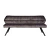 Industriële Eetkamerbank Romy Velvet 180 Cm Grijs - 190x180x81 Cm - Stof - Grijs