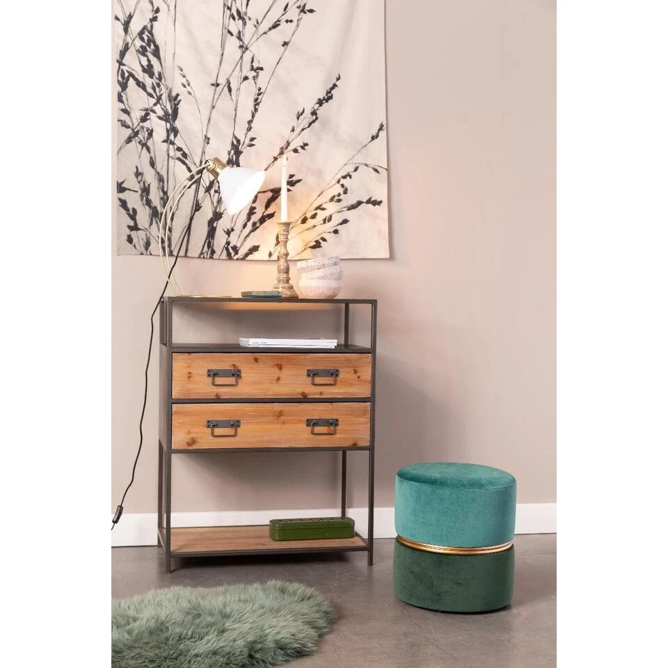 Parya Home Bubble Poef - Groen - Velvet 2 Parya Home Bubble Poef - Groen - Velvet - Afbeelding 2