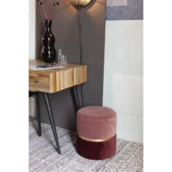 Parya Home Bubble Poef - Roze - Velvet -Leenbakker Winkel 1000068287 0103