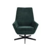 Giga Meubel Fauteuil Ribstof Groen - 79x76x98cm - Stoel Bruno