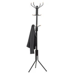 ACAZA Design Kapstok Met Twaalf Haken - 182 Cm - Zwart