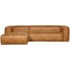 WOOOD Bean Hoekbank Links - Recycle Leer - Cognac - 73x305x96