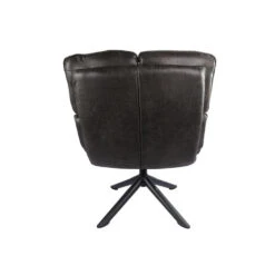 Giga Meubel Fauteuil Donkergrijs - Pu-Leer - Draaibaar - Fauteuil Victor -Leenbakker Winkel 1000072077 0103