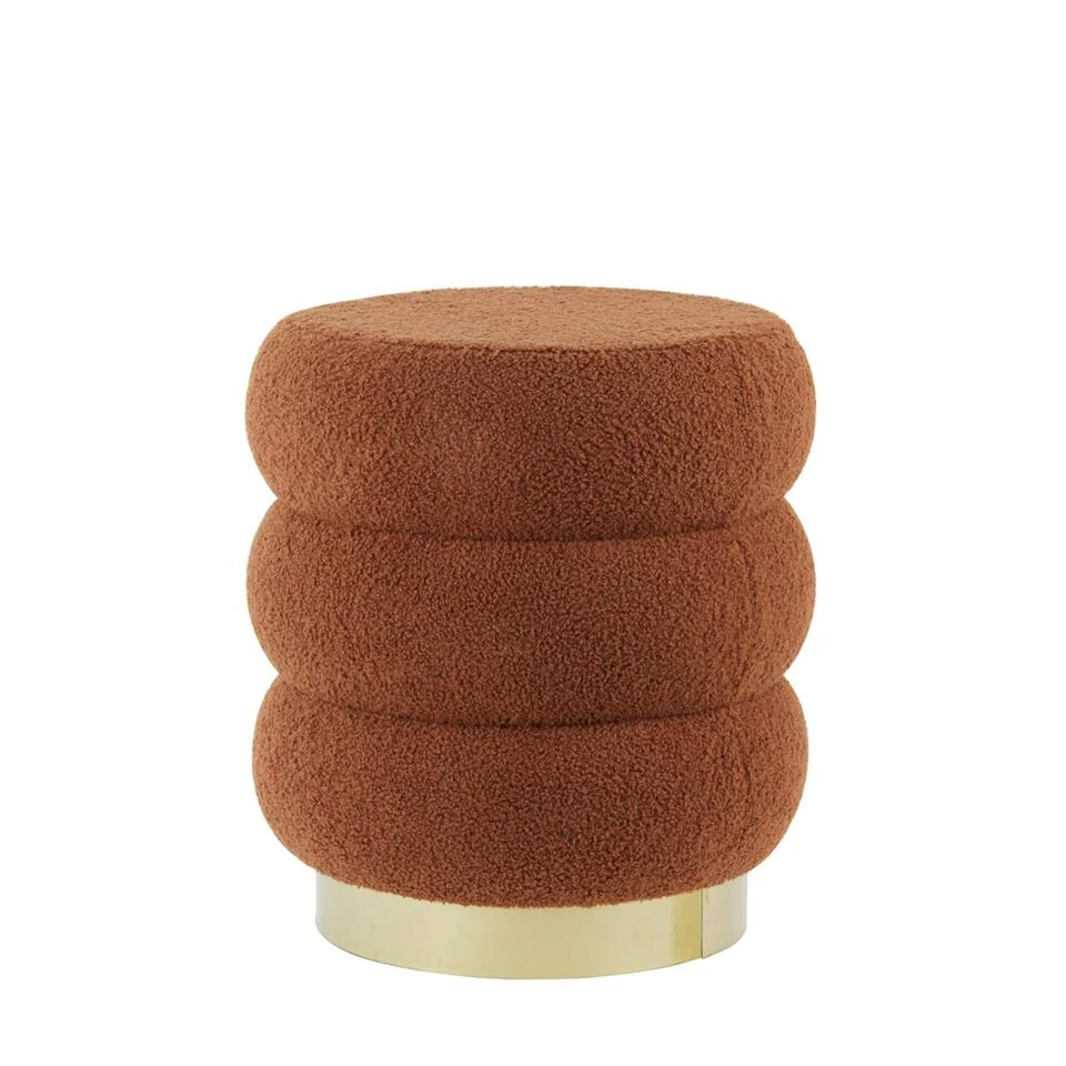 Poef Kimi - Oranje - Ø40cm 1 Poef Kimi - Oranje - Ø40cm