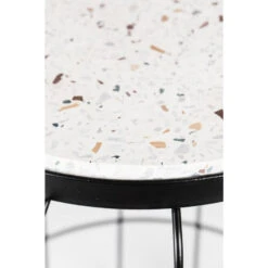 Giga Meubel Bijzettafel Rond Ø36cm - Terrazzo & Ijzer - Tafel Trad -Leenbakker Winkel 1000074217 0102