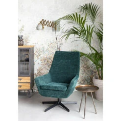 Puur Fauteuil Bruno Rib - Stof - Groen -Leenbakker Winkel 1000074938 0102