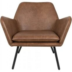 Puur Berg Fauteuil PU-leer - Lederlook - Bruin -Leenbakker Winkel 1000074947 0102