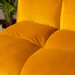Velvet Fauteuil Maud Oker Geel - Stof - Geel -Leenbakker Winkel 1000074953 0103