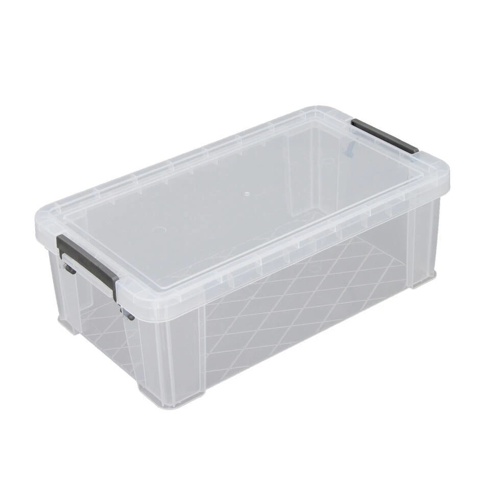 Whitefurze Opbergbox - 5,8 Liter - Transparant - 35 X 19 X 12 Cm 1 Whitefurze Opbergbox - 5,8 Liter - Transparant - 35 X 19 X 12 Cm